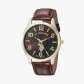 U.S. Polo Assn. Classic USC50225 Reloj para hombre con correa de piel de imitación color café