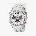 U.S. Polo Assn. Reloj deportivo analógico-digital para hombre con correa de silicona, alarma, retroiluminación y doble hora