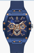 Guess Men's GW0G Series Reloj analógico con caja de policarbonato y correa de silicona, 50M