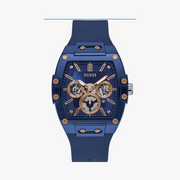 Guess Men's GW0G Series Reloj analógico con caja de policarbonato y correa de silicona, 50M
