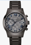Guess Men's Reloj analógico de vestir con caja de acero inoxidable, 50M