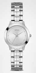 Guess Women's Reloj analógico de vestir con caja y brazalete de acero inoxidable, 30M