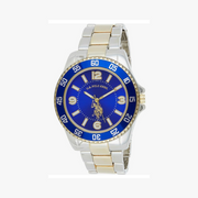U.S. Polo Assn. Classic Reloj para hombre de dos tonos con esfera azul real