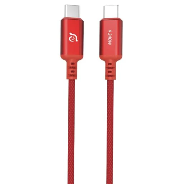 Cable Adam Elements P200 USB-C a USB-C 240W 2 metros rojo