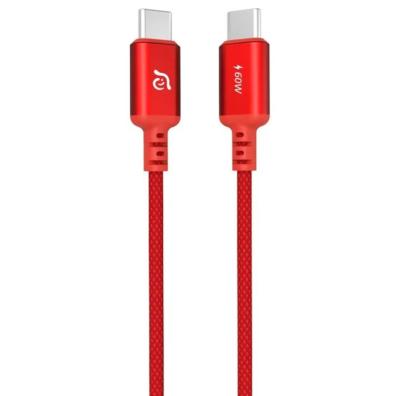 Cable Adam Elements S200 USB-C a USB-C 60W 2 metros rojo