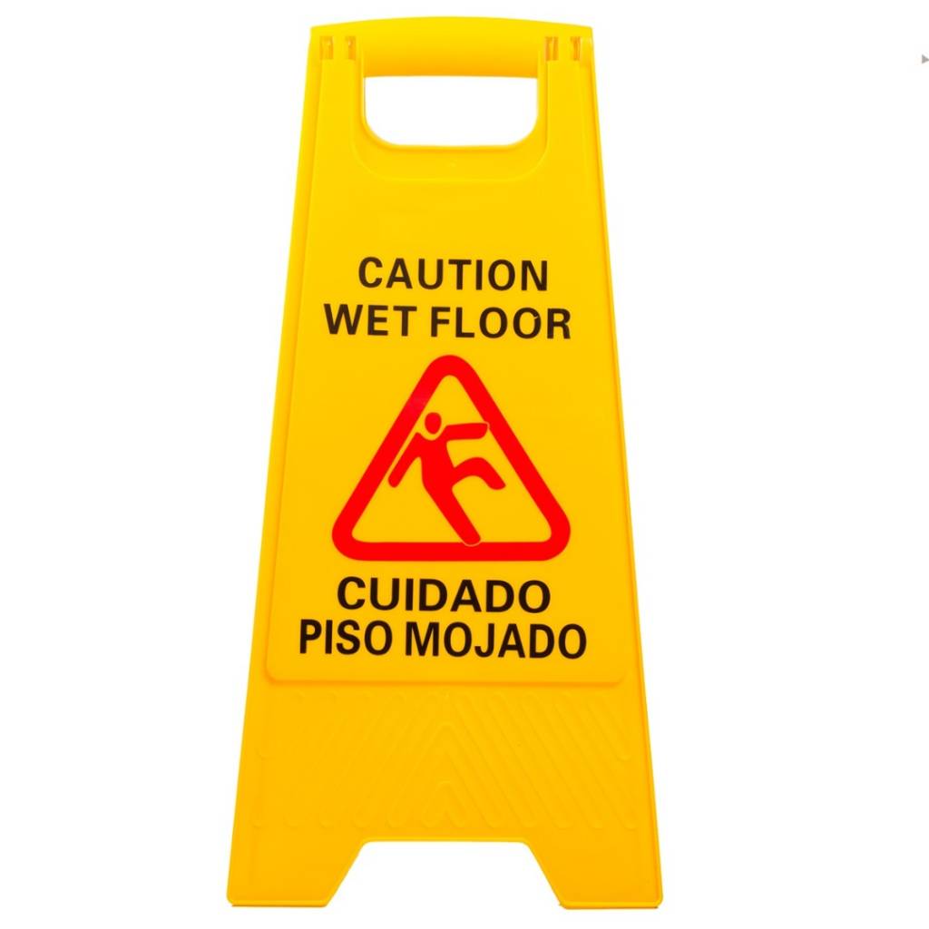 Señal de atención piso húmedo
