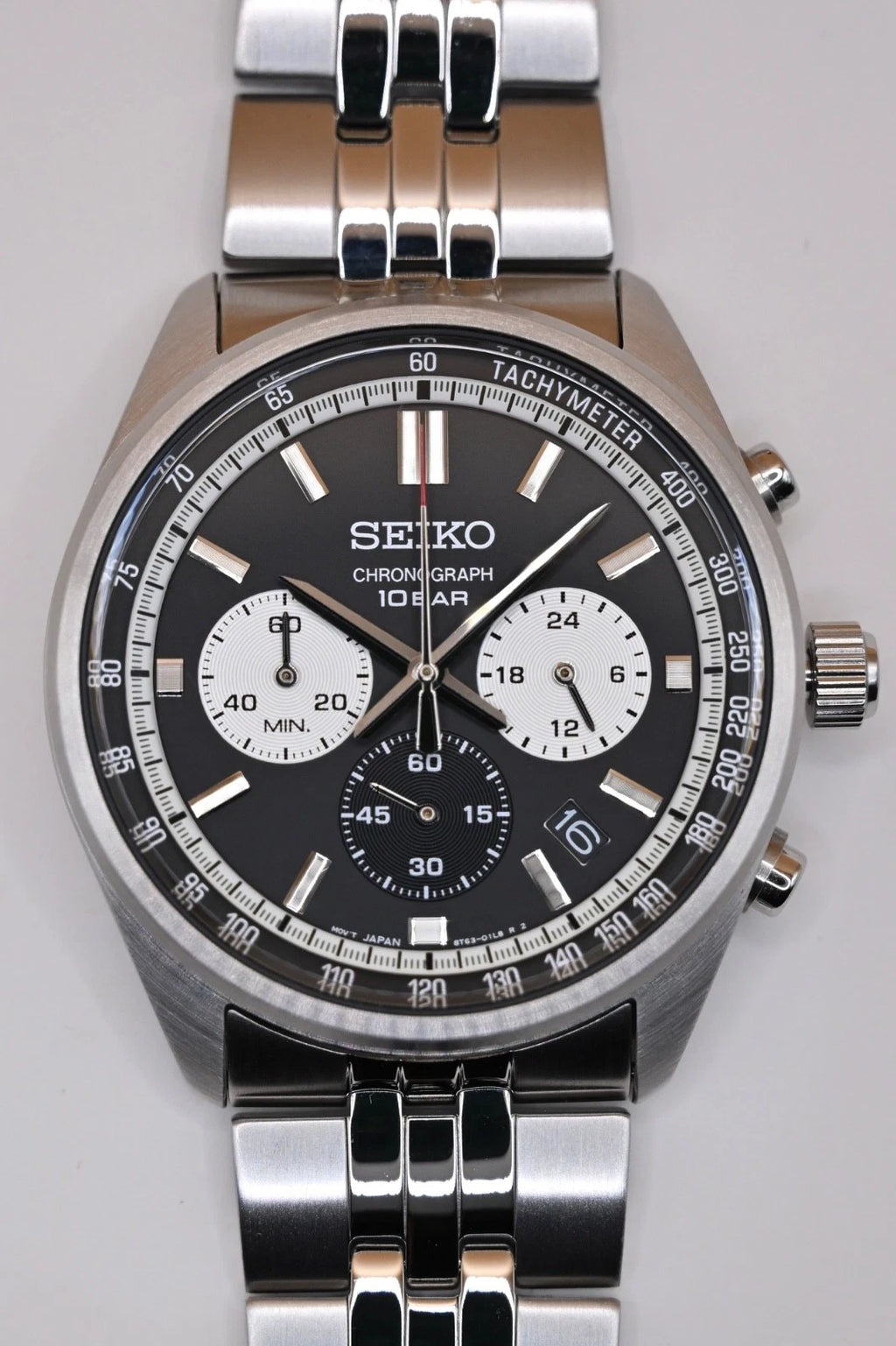 Reloj Seiko cronógrafo esfera negra - SSB429