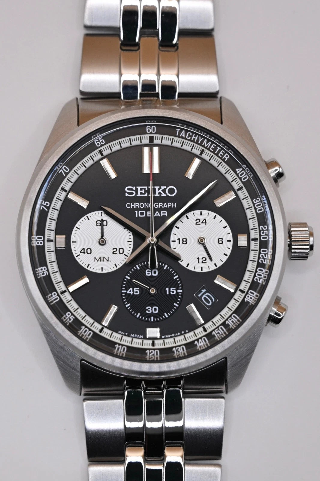 Reloj Seiko cronógrafo esfera negra - SSB429