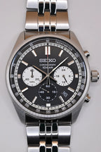 Reloj Seiko cronógrafo esfera negra - SSB429