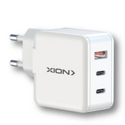Xion XI-CG65 Cargador de Pared 65W USB-A / USB-C Blanco